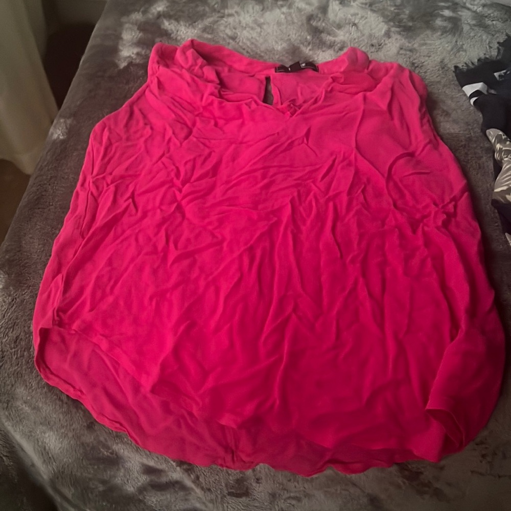 short sleeve hot pink shirt